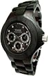Tense Wood Mens Watch Dark Sandalwood Tri-Dial Hour Day Time G4300D