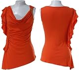 XOXO Stretch Ruffle Shoulder Tank Top