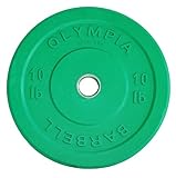 Solid Rubber Bumper Plates- Green 10lb Pair