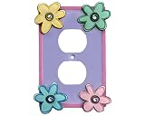 BUTTERFLY Flower OUTLET COVER girls WALL plug decor
