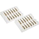 AmazonBasics 24k Gold Connector Banana Plugs - 12-Pairs (6 Red, 6 Black)