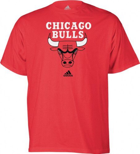 Chicago Bulls adidas Red Primary Logo T-Shirt-Large
