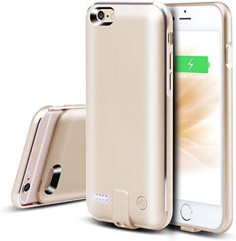 iPhone 6S Battery Case, Jakpopin iphone 6 Battery Case Portable Charger Case for iPhone 6 iPhone 6s External Protective Battery Case 4.7" 3000mAh Battery Pack Juice Bank Cover Gold
