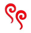 Red Acrylic Swirl Plugs - 12g - Sold as a Pair
