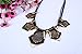 Antique Brass Tone Tribal Jewelry Shield Fringe Charm Pendant Chain Necklace