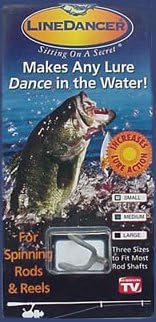 MEDIUM LineDancer Device and Helper Enhances Fishing Lure Bait Action Fits on Medium-sized Spinning Rods For Beginner and Professional Fishermen Creates Intense Lure Vibration and Action to Catch More Freshwater and Saltwater Fish Species: Bass, Crappie, Redfish, Drum, Trout, Perch, Pike, Bluegill Bream, Croakers, Bluefish, Walleye, Salmon and Even Catfish