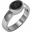 14K White Gold Onyx Ring