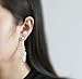 Waterfall Earrings-CIShop UltraSparkling Long Pearl earrings with Simulated Diamonds-Supper Beauty Silver Tone (Pearl Silver Tone)