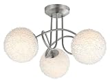 Deckenleuchte Nickel Alugeflecht Globo 63171-3 Mitis