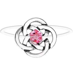 Celtic Knot October Birthstone Illusion Stretch Toe Ring