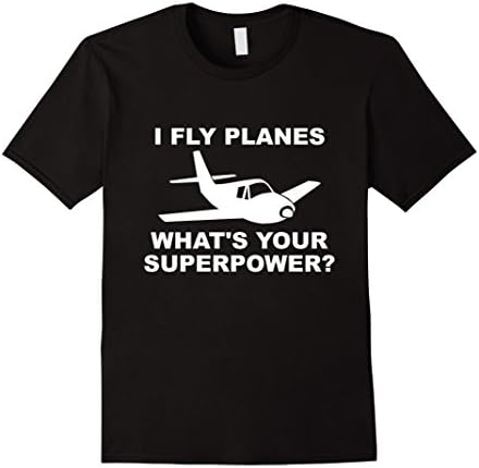 Men's Aviator Funny Pilot Novelty Shirt XL Black