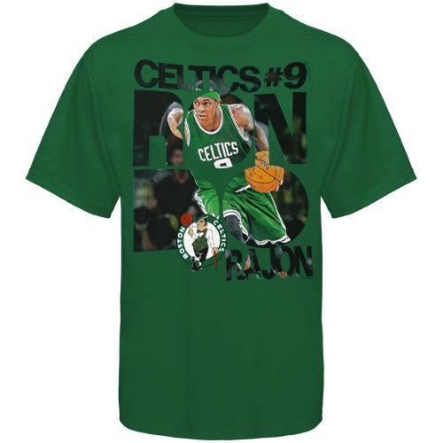 NBA Men's Boston Celtics Rajon Rondo Last Second Shot Short Sleeve Basic Tee, Kelly Green, X-Large