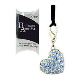 ARMITAGE (Boutique Armitage) Luxury Dog Pendant Heart (Blue)