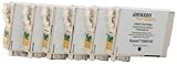 AmazonBasics wiederbef?llte Tintenpatrone als Ersatz f?r Epson Multipack T0807 (schwarz, cyan, magenta, gelb, light cyan, light magenta) [Amazon Frustfreie Verpackung]