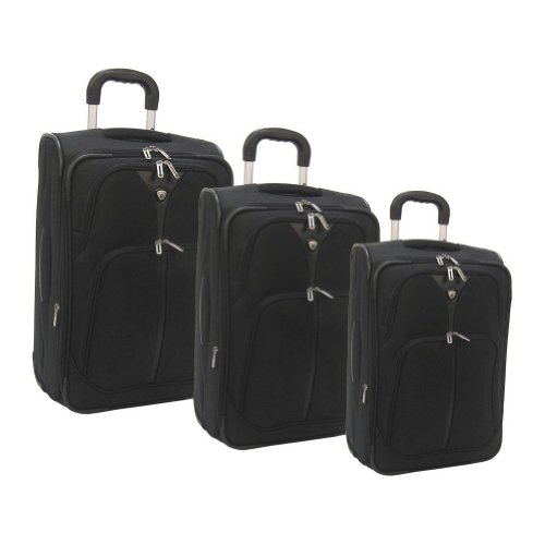 American Airlines by Olympia Summerlin 5-Piece Travel Luggage Set, Black, One Size