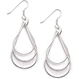 Sterling Silver Triple Teardrop Earrings