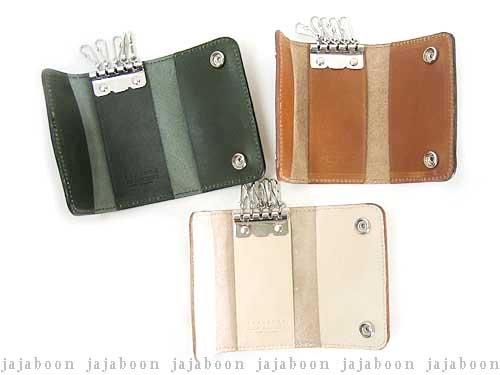 JAJABOON ユリ 紋章 キーケース キーホルダー 革