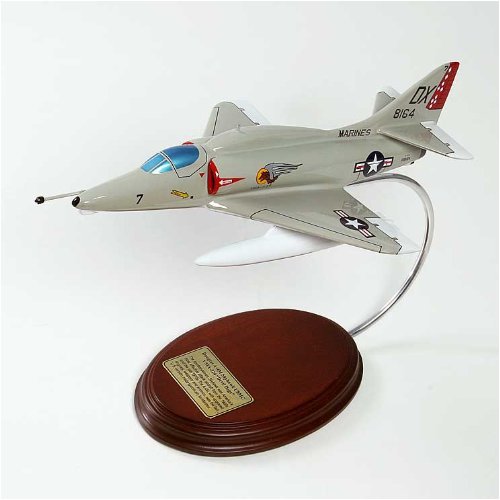 Douglas A-4M Skyhawk Jet fighter Military USMC Desktop Wood Model Airplane