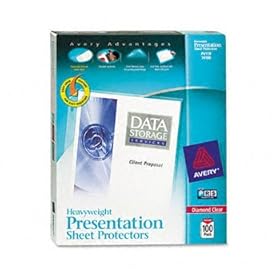 Top-Load Poly Sheet Protectors, Hvy Gauge, Letter, Diamond Clear, 100/Box