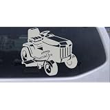 6in X 5.1in Silver -- Lawn Mower Lawn Care Landscaping Business Car Window Wall... by Rad Dezigns