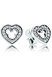 Pandora 290579CZ Earrings Disney, Mickey Silhouette with Clear Cubic Zirconias