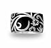 Wild Flower Eternity Cocktail Ring with Semi-Precious Stone and Black Agate Inlay with Gift Box