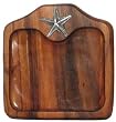 Wood Starfish Mini Square Cutting Board 8" Set/2
