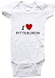 I LOVE PITTSBURGH - PITTSBURGH BABY - City Series - White, Blue or Pink Onesie / Baby T-shirt