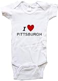 I LOVE PITTSBURGH - PITTSBURGH BABY - City Series - White, Blue or Pink Onesie / Baby T-shirt