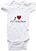 I LOVE PITTSBURGH - PITTSBURGH BABY - City Series - White, Blue or Pink Onesie / Baby T-shirt