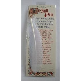 Authentic quill dip pen - steel nib - Chronicle - White
