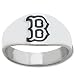 Sterling Silver Boston Red Sox "B" Enamel Ring NEW Sterling Silver Boston Red Sox "B" Enamel Ring NEW