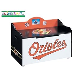 Wood Wooden Toy Box Chest Baltimore Orioles Officially Licensed