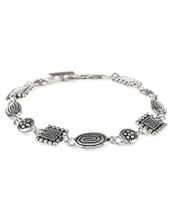 Napier "Napier Classics" Silver-Tone Alternating Line Bracelet, 7"