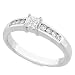 1/2ctw 14k White Gold Princess Cut Diamond Engagement Ring (HI/I1)