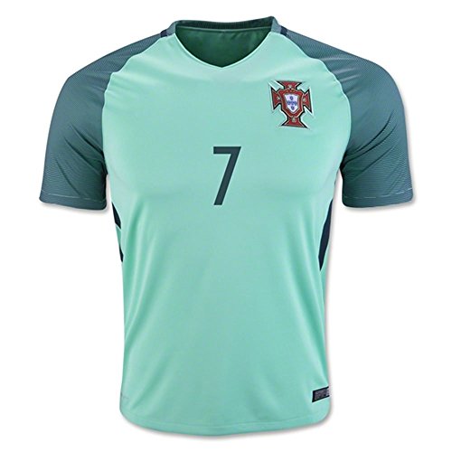 Portugal 2016 Euro Cup Ronaldo 7 Away Jersey grün Small grün – grün