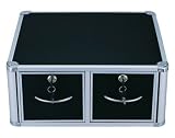 Review NEO NEO400 / Neo Aluminium CD/DVD Storage Box with sleeves holds upto 400 Discs - Stackable Drawer System