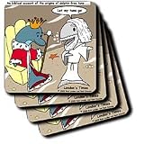Londons Times Fish Fishing Deep Beneath Cartoons - Biblical Account Of Dolphin Free Tuna - Coasters