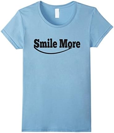 Women's Smile t shirt more Medium Baby Blue