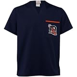 MLB Detroit Tigers Navy Blue Scrub Top (Large)