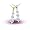 14K White Gold Three Diamond Heart Pendant - GH SI - 0.12 Ct.