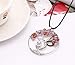 ALoveSoul Tree of Life Necklace Handmade Wire Owl Moon Wrapped Rainbow Amethyst Gemstone Necklace Pendant Jewelry for Women Gift for Women