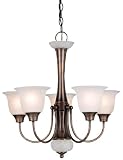 Hardware House 460204 Granada 22-3/4-Inch by 22-1/4-Inch Chandelier Antique Copper