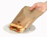 Gold Reusable Toastabags - 1 Pack of 2. Toast sandwiches and snacks in your toaster with no mess. Can be reused up to 100 times