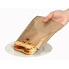 Gold Reusable Toastabags - 1 Pack of 2. Toast sandwiches and snacks in your toaster with no mess. Can be reused up to 100 times