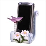 Butterfly Flower Motif Mobile Cell Phone Holder Stand