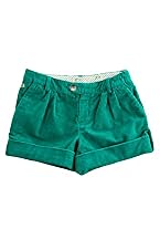 Girl's Pleat Front Cuffed Corduroy Short