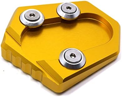 Motorcycle CNC Kickstand Side Stand Extension Plate Pad for Yamaha MT09 MT-09 FZ09 2014 2015 (Gold)
