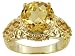 3.38CTW CITRINE 18KT OVER STERLING SILVER ANTIQUE DESIGN RING