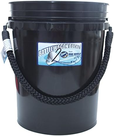 Battlewagon Bucket - Black with Black Rope Handle